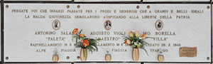 foto, tomba di Antonio Salada al cimitero di Arizzano 
